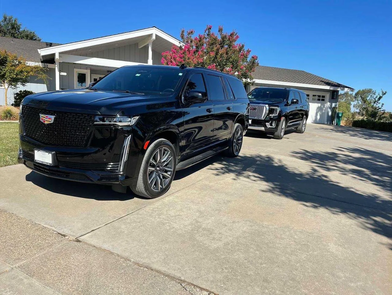 Black Cadillac Escalade for airport transfers in Tuolumne County, CA