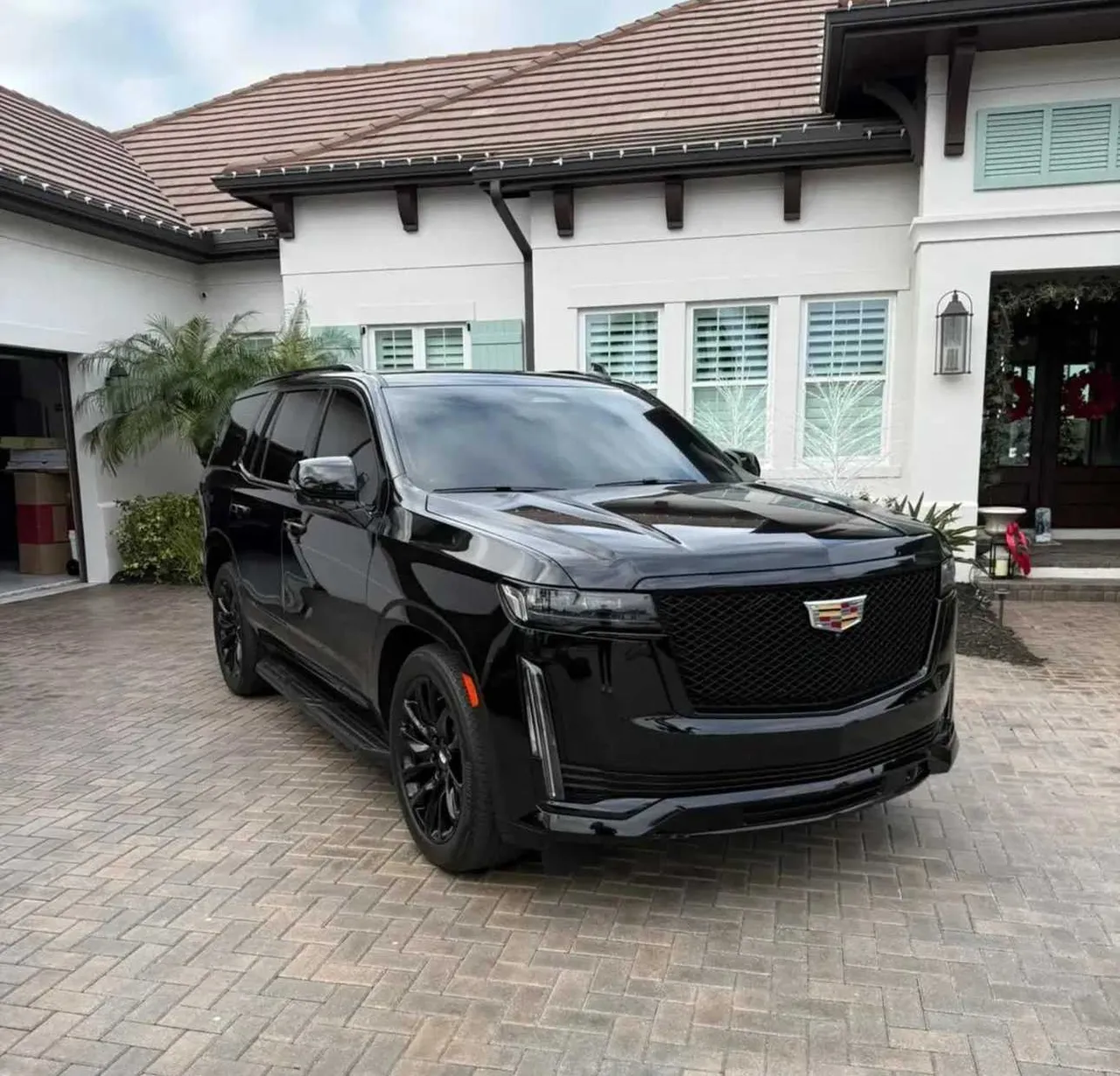 Black Cadillac Escalade exterior for cadillac escalade limo in Antioch, TN