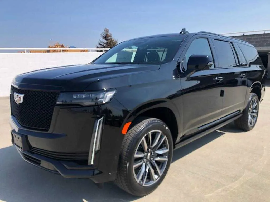 Black Cadillac Escalade with running boards for cadillac escalade limo in Marin County, CA Black Cadillac Escalade with running boards for cadillac escalade limo in Marin County, CA