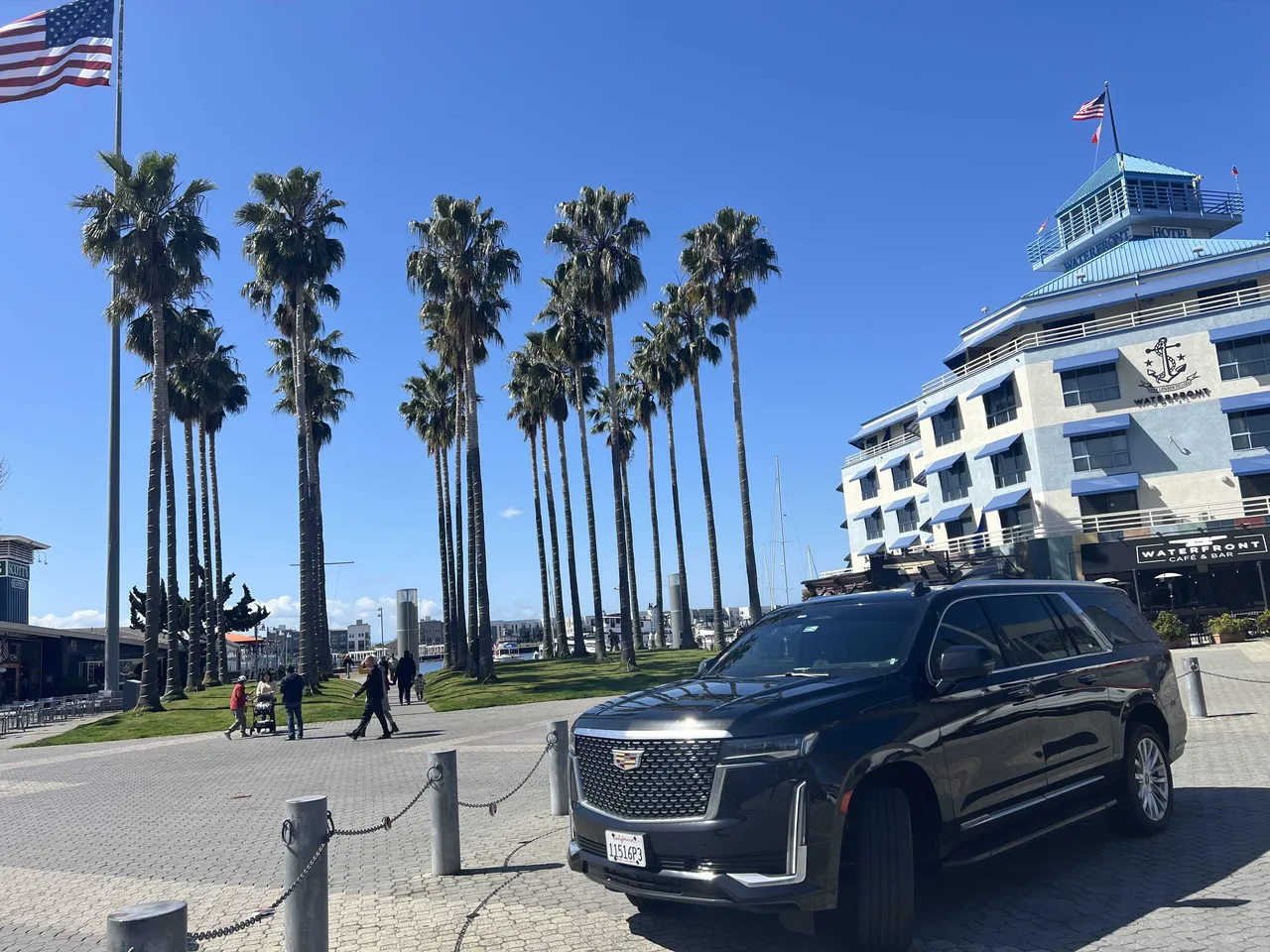 Black Cadillac Escalade ESV for airport transfers in Concord, CA