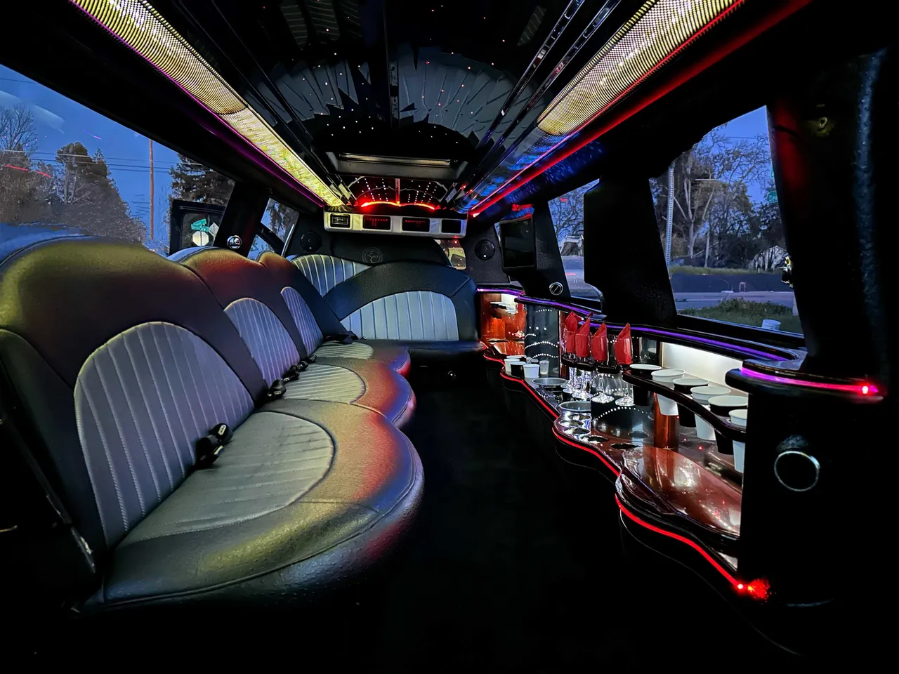 Cadillac Escalade Limo interior for cadillac escalade limo in Colusa, CA
