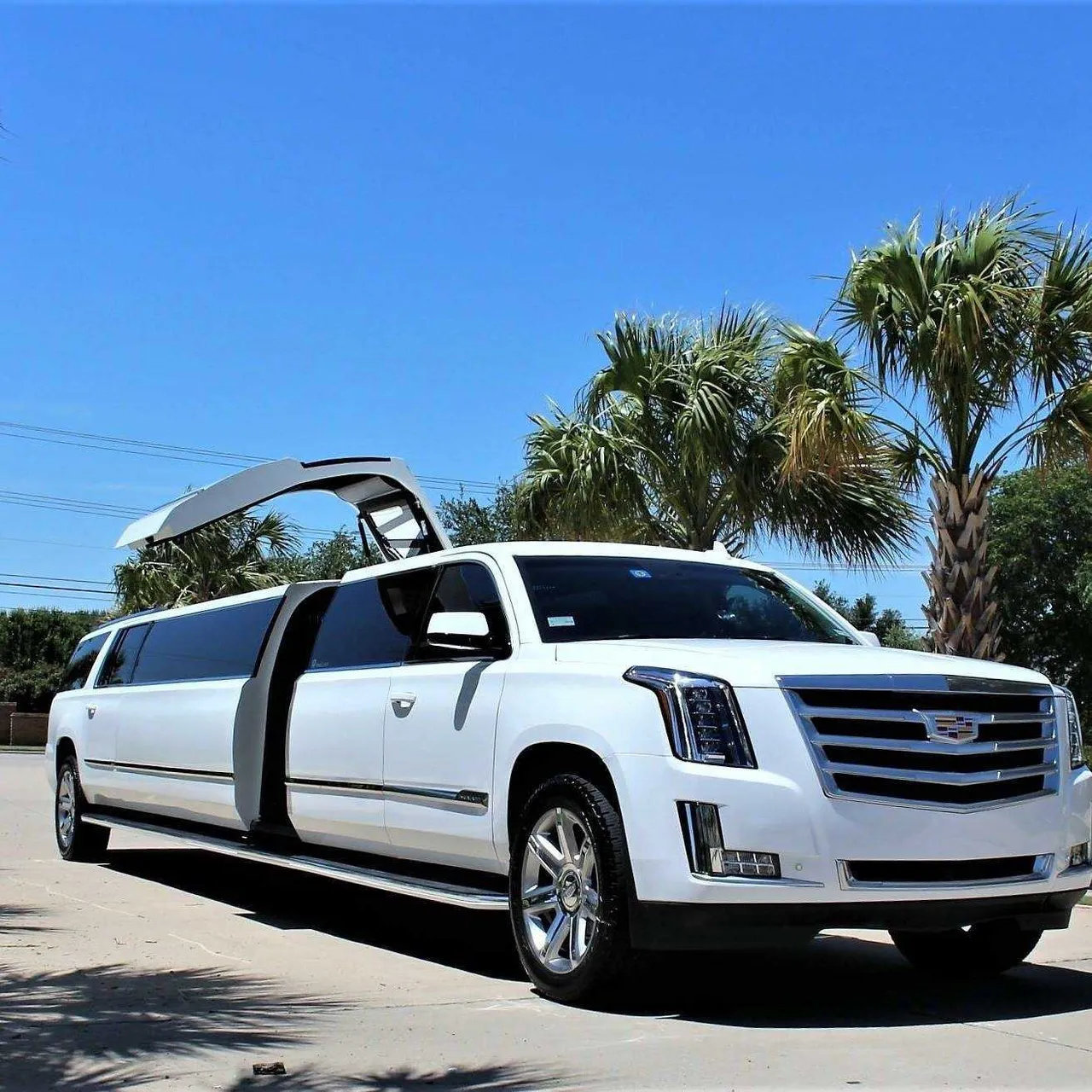 White Cadillac Escalade Limo for cadillac escalade limo