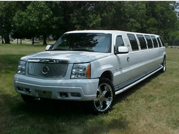 White Cadillac Escalade Limousine for limo rental White Cadillac Escalade Limousine for limo rental