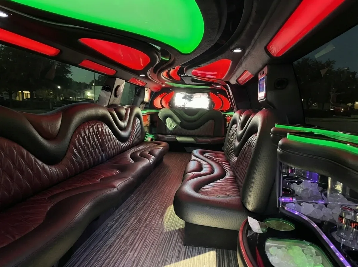 White Cadillac Escalade Limousine, photo 2 for limo rental