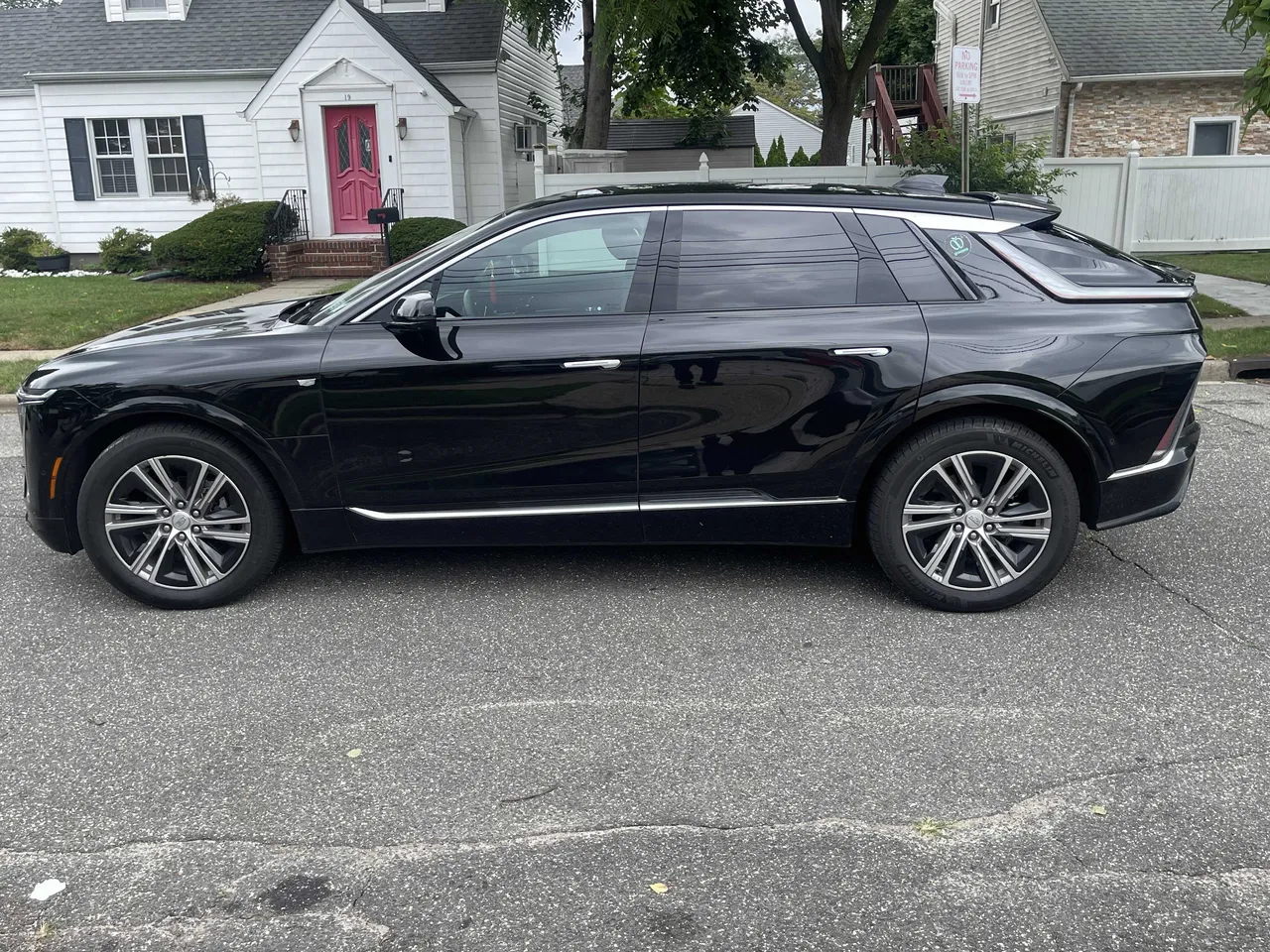 Black Cadillac Lyriq for airport transfers