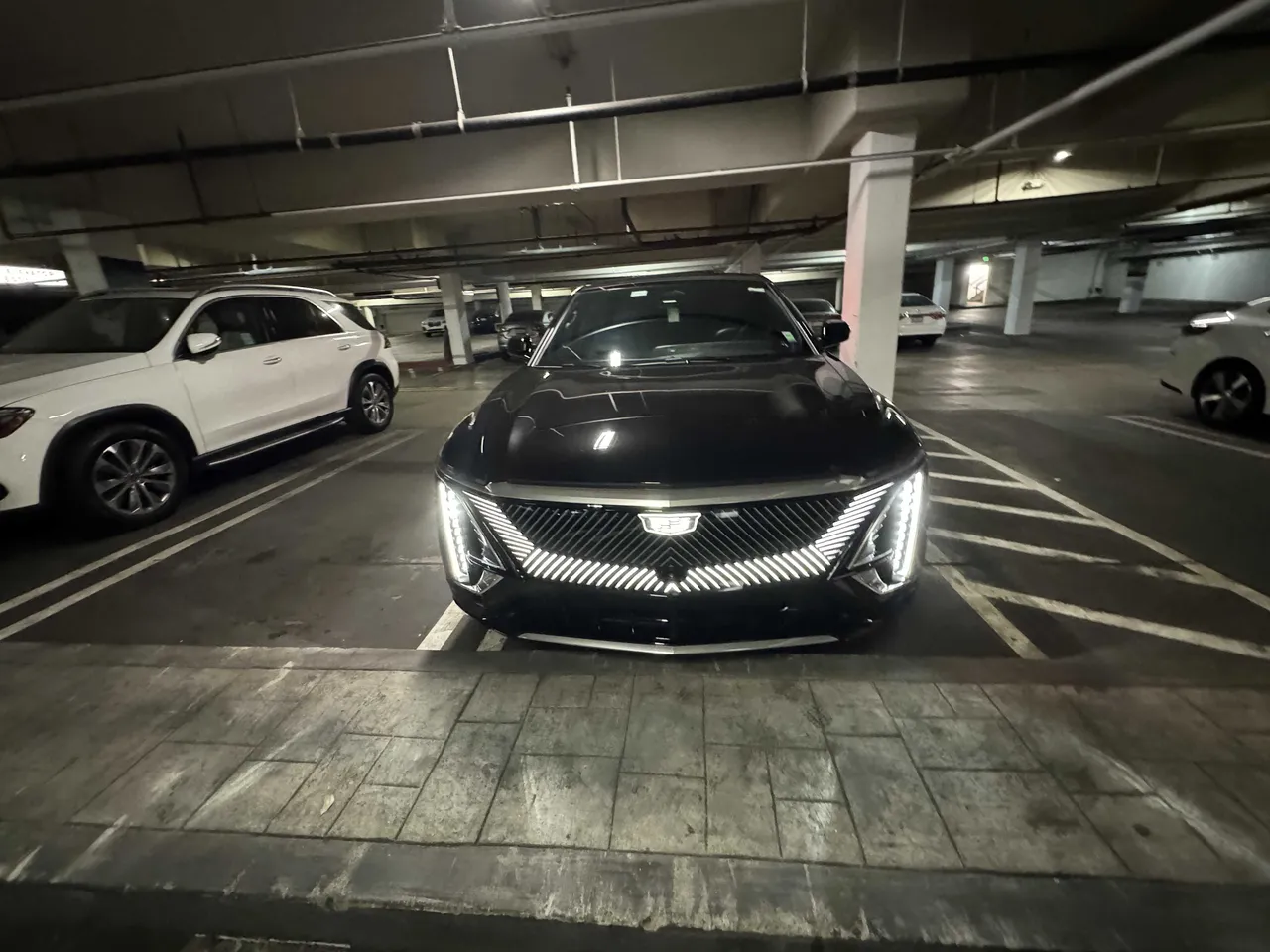 Black Cadillac Lyriq for airport transfers Black Cadillac Lyriq for airport transfers