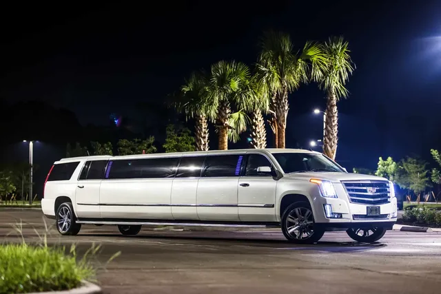 White Cadillac Escalade Stretch Limousine for cadillac escalade limo in Sierra Madre, CA