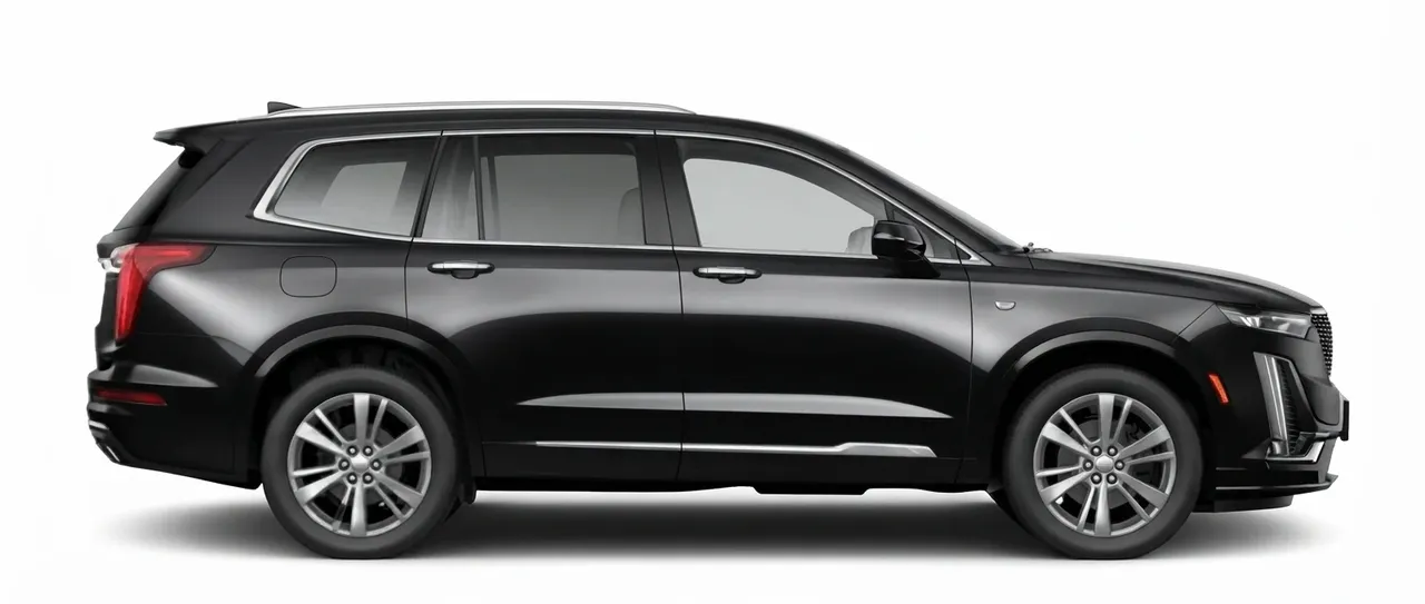 Black Cadillac XT6 for black car service in Byron, CA