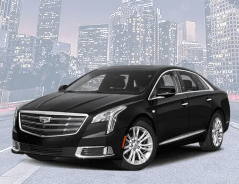 Black Cadillac XTS for black car service in Cibola County, NM