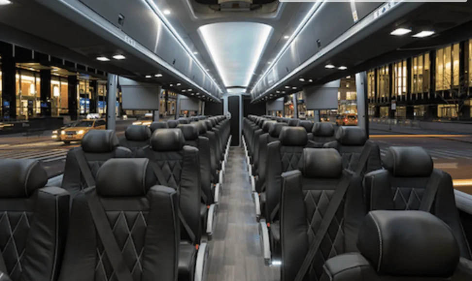 White Charter Bus for charter bus rental in Fremont County, WY