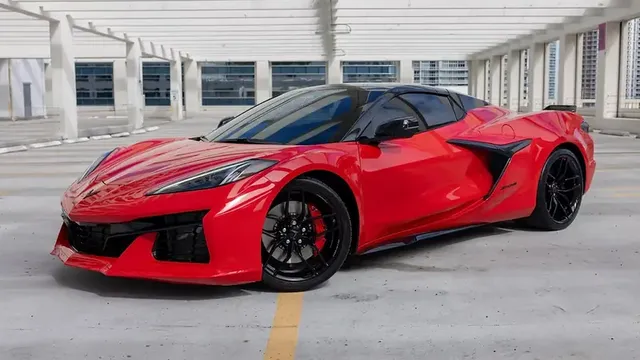 Red Chevrolet Corvette Z06 Convertible for sports car rental in Plattenville, LA