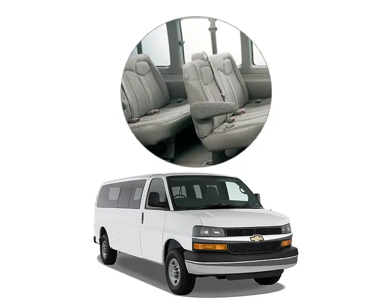 Chevrolet Express Passenger Van for mini coach rental in La Honda, CA