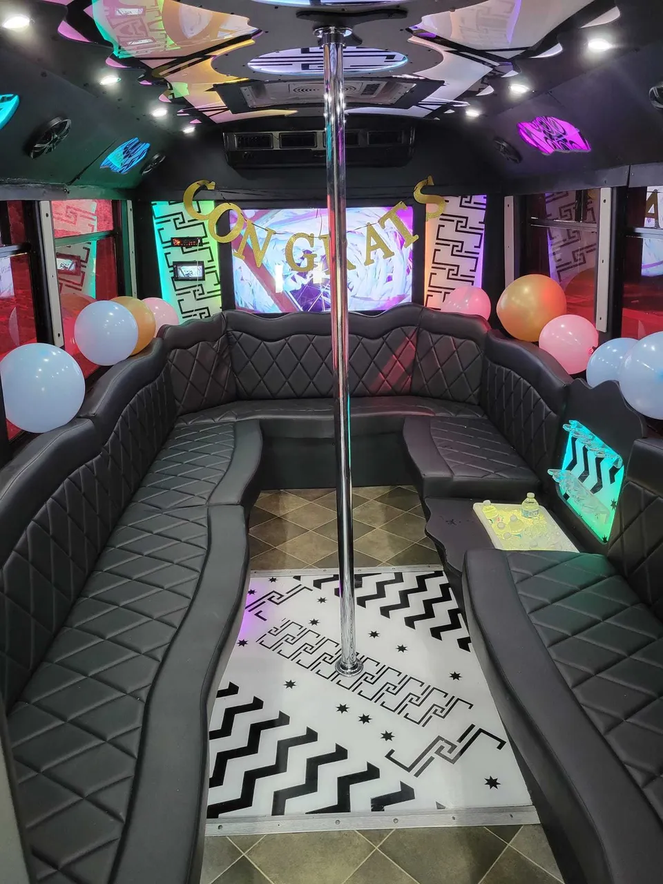Chevrolet Party Bus interior, photo 2 for party bus rental in Islandton, SC