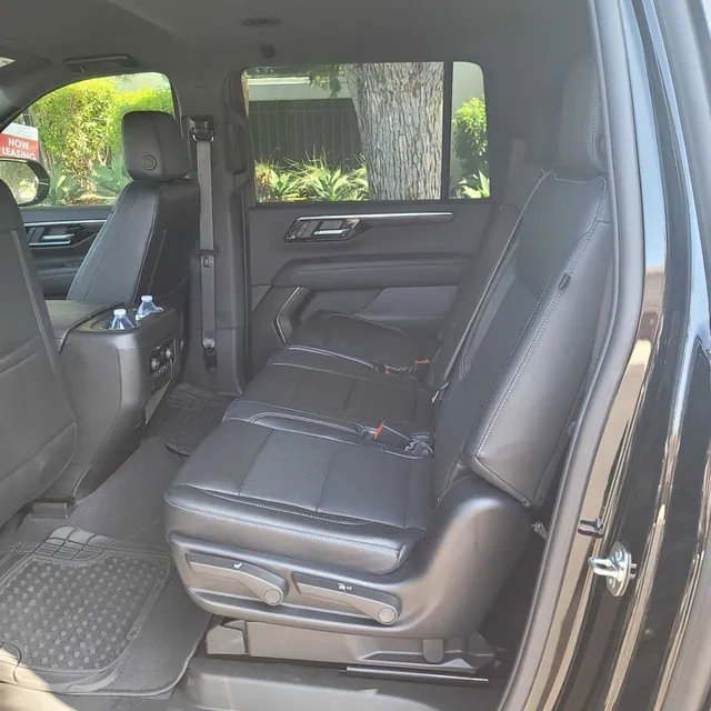 Chevrolet Suburban interior with cup holders for airport transfers in Westlake Village, CA