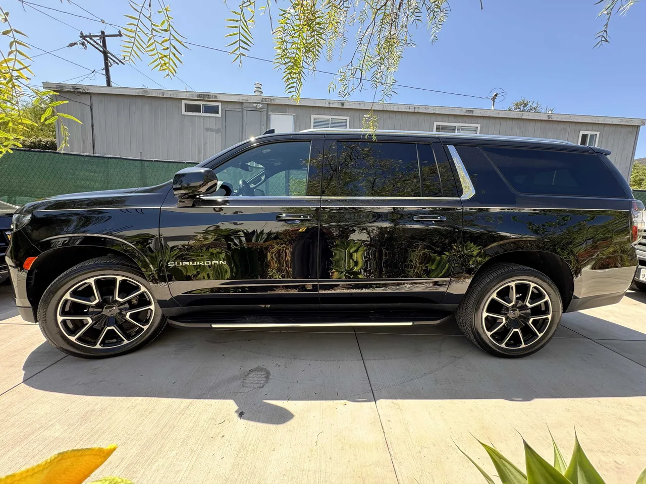 Black Chevrolet Suburban for airport transfers in Santa Barbara County, CA