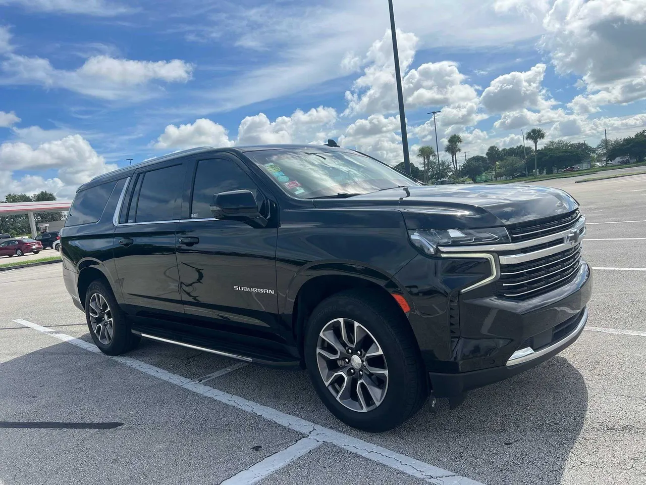 Black Chevrolet Suburban for airport transfers in Broward County, FL