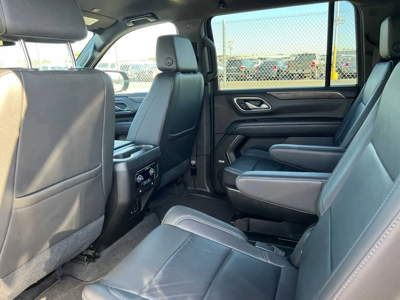 Chevrolet Suburban interior with captain's chairs for airport transfers
