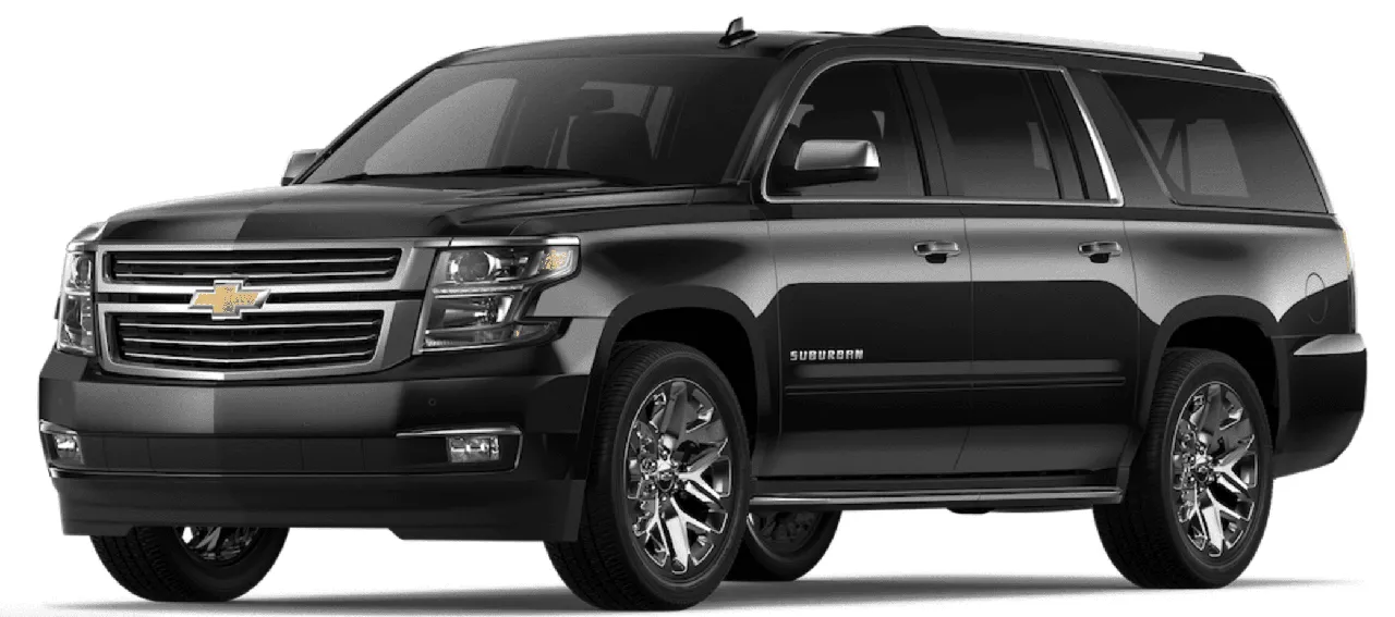 Black Chevrolet Suburban for black car service in Charlottesville, VA Black Chevrolet Suburban for black car service in Charlottesville, VA