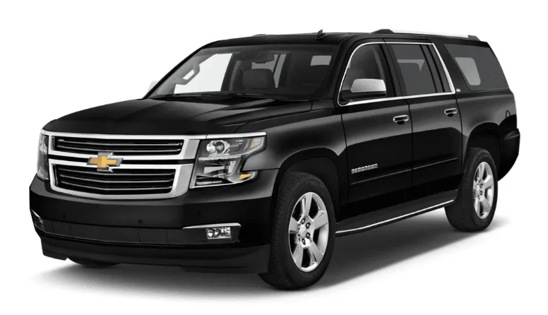 Black Chevrolet Suburban for black car service in Parma, MI