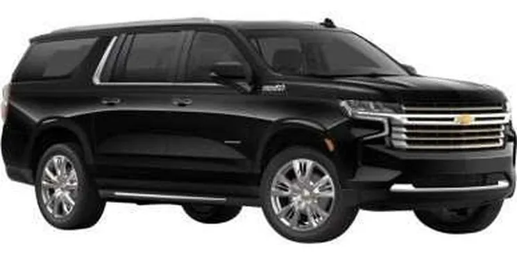 Black Chevrolet Suburban for winery tour transport in Flushing, NY