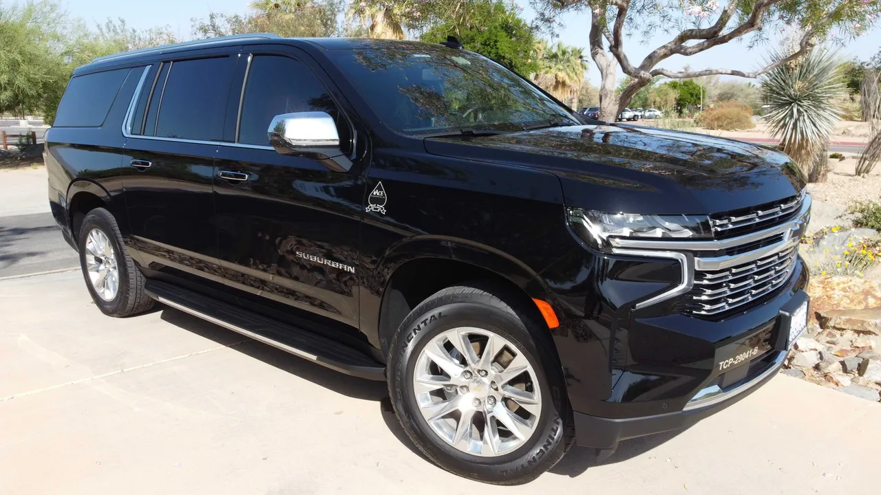 Black Chevrolet Suburban for airport transfers in Arizona