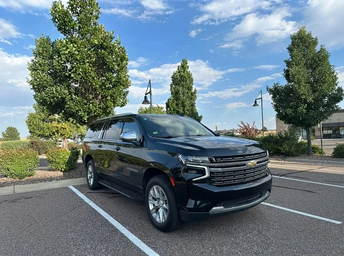 Black Chevrolet Suburban for airport transfers