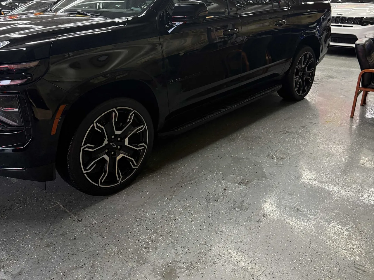 Black Chevrolet Suburban for airport transfers