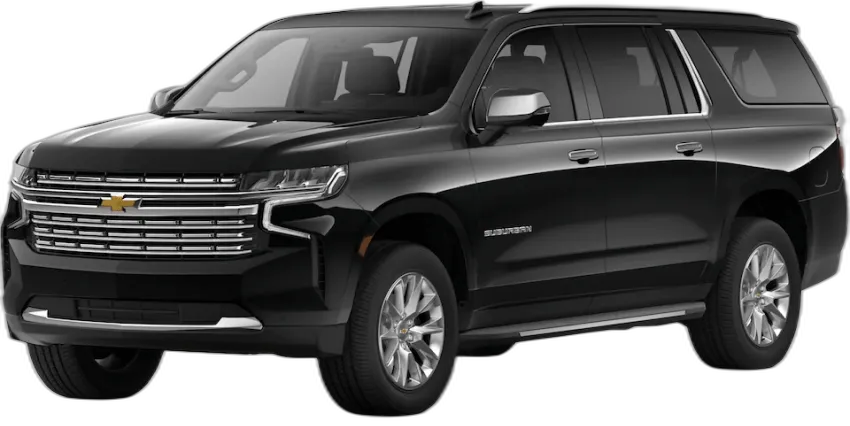 Black Chevrolet Suburban for black car service in South El Monte, CA