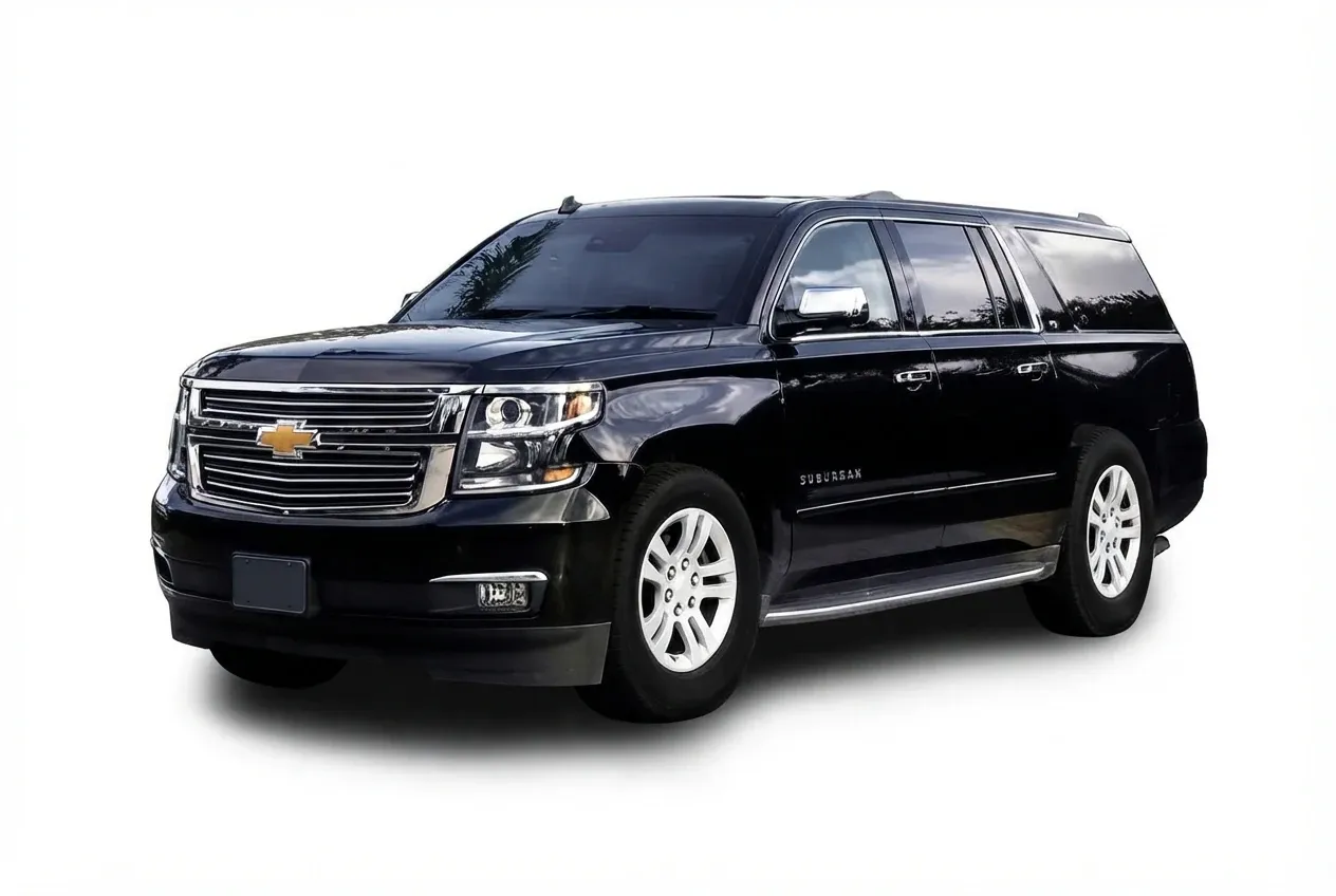 Black Chevrolet Suburban for airport transfers