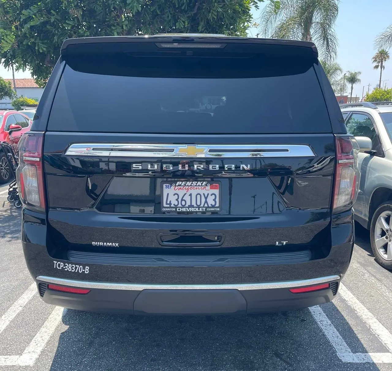 Black Chevrolet Suburban exterior for airport transfers Black Chevrolet Suburban exterior for airport transfers