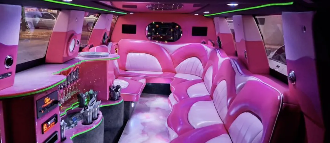 Chevrolet Suburban Limousine interior for limo rental in Gadsden, SC
