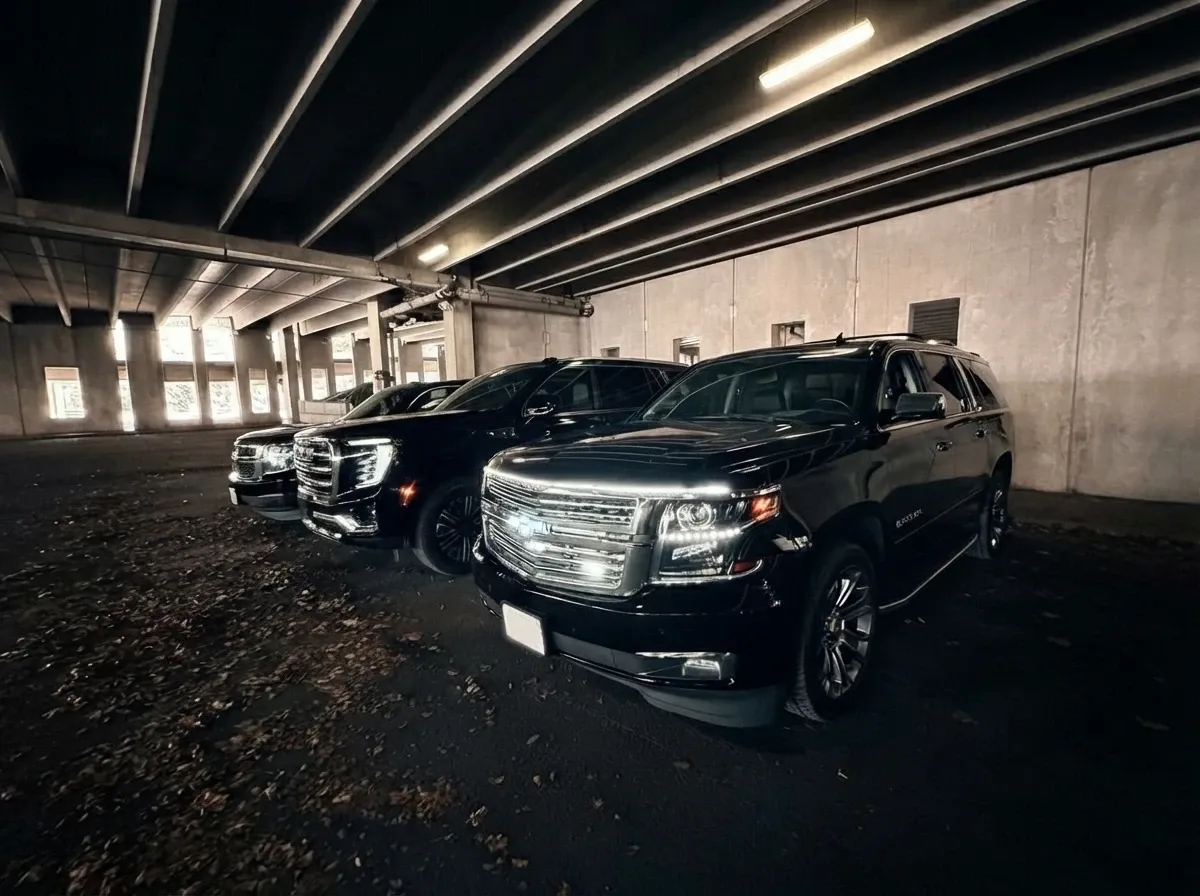Black Chevrolet Suburban XLT, photo 4 for airport transfers