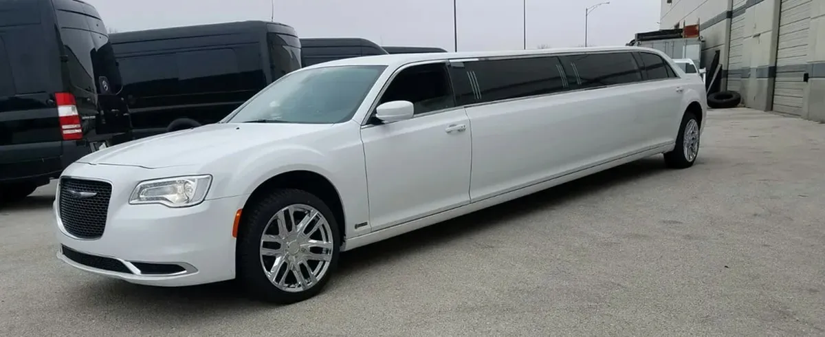 White Chrysler 300 exterior, photo 5 for limo rental