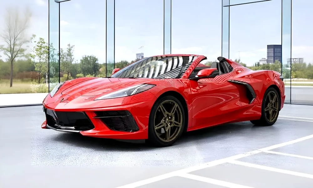 Red Corvette Convertible for sports car rental Red Corvette Convertible for sports car rental