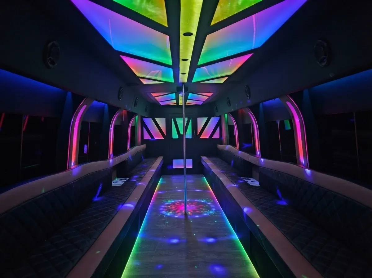 White D-Lux Party Bus, photo 2 for party bus rental White D-Lux Party Bus, photo 2 for party bus rental
