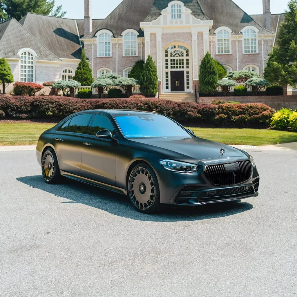 Black Designo S580 Mercedes 2023 w/ Starlight Roof for luxury car rental in Websterville, VT