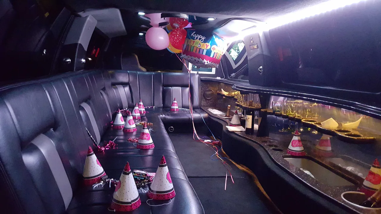 Excursion limo interior for limo rental in Datil, NM