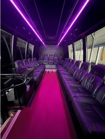 Executive Limo Bus interior, photo 2 for party bus rental in Hamburg, IA