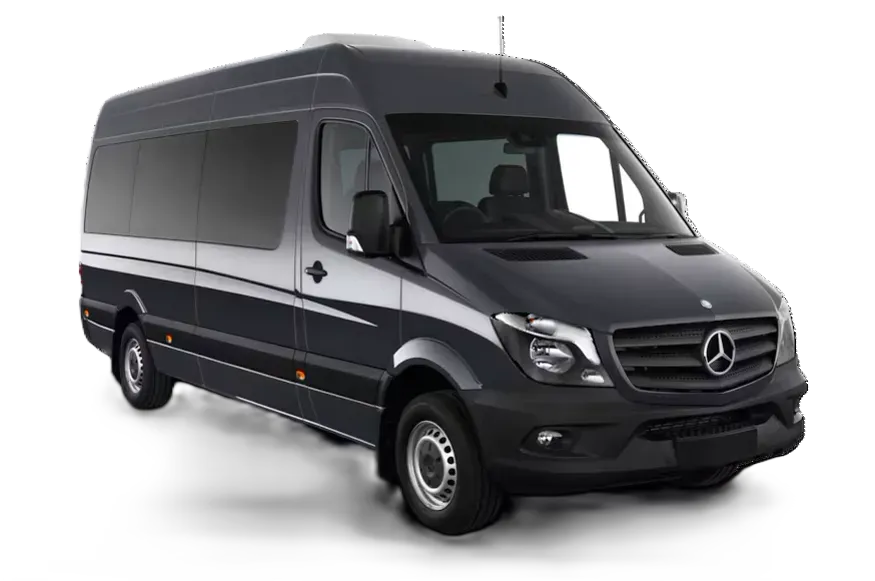 Black 8–15 Passenger Executive Sprinter for mini coach rental in Haskell County, KS