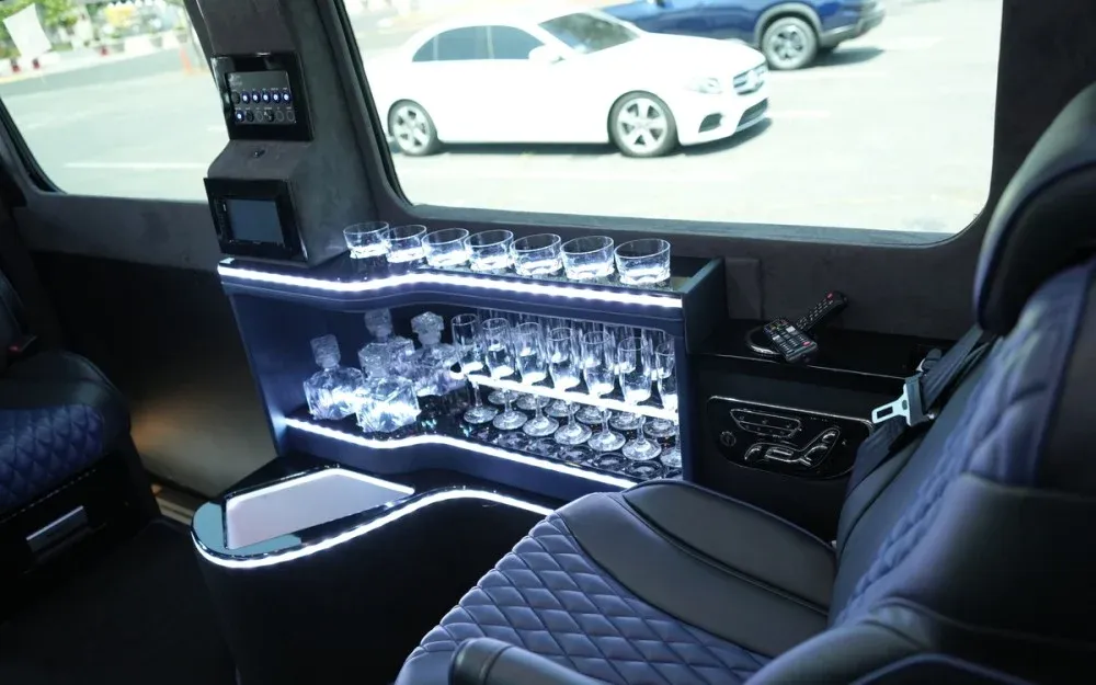 Blue Executive Sprinter Shuttle Van, photo 3 for mini coach rental in Valley Springs, CA