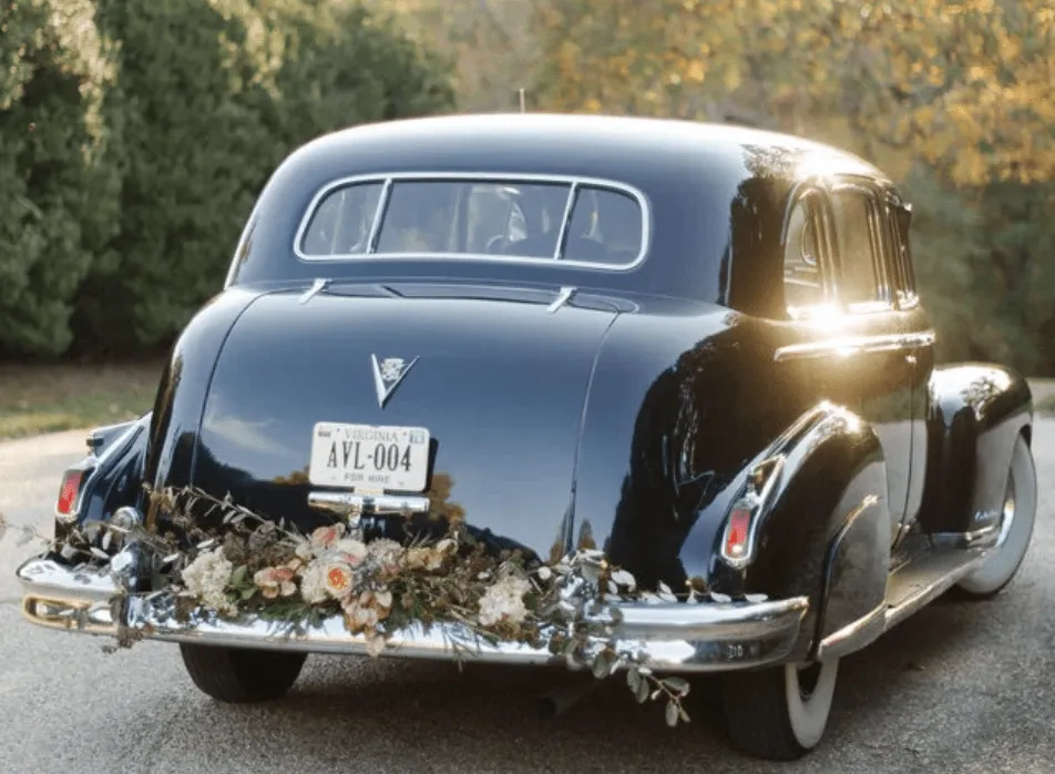 Blue Fleetwood Cadillac exterior, photo 2 for wedding car rental in Accoville, WV
