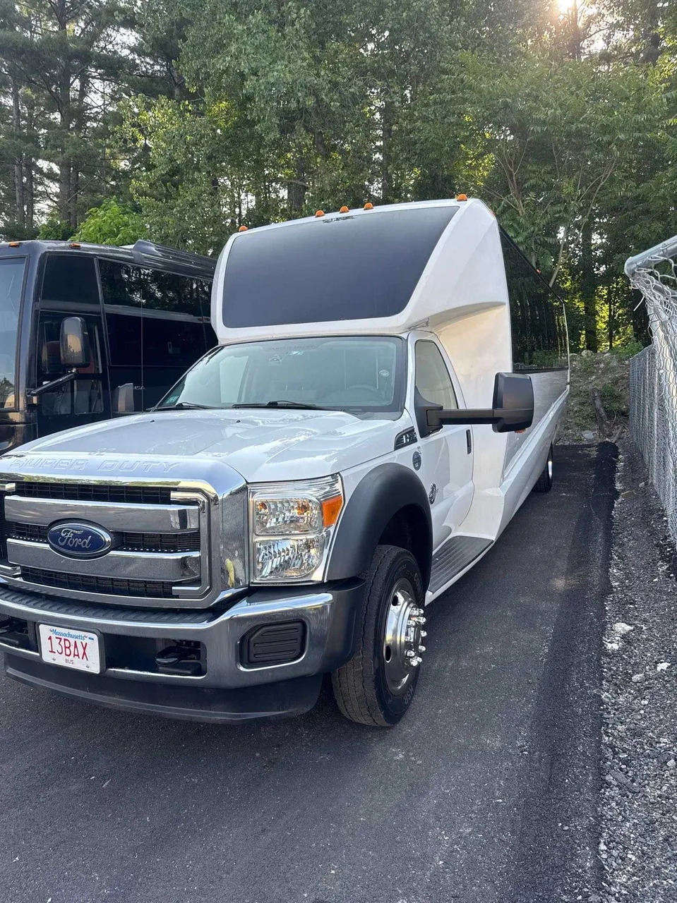 White Ford 550 Mini Coach for winery tour transport in Chazy, NY