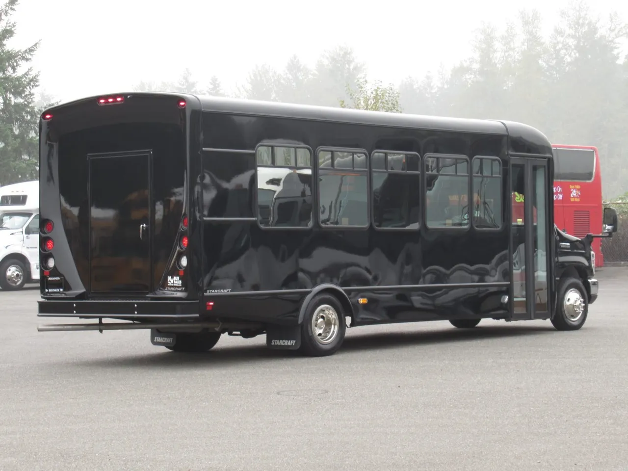 Black Ford E450 Executive VIP Shuttle Bus(24 Passengers) exterior, photo 5 for winery tour transport in Montana