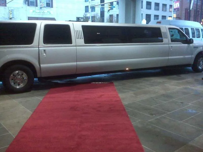 White Ford Excursion Limousine