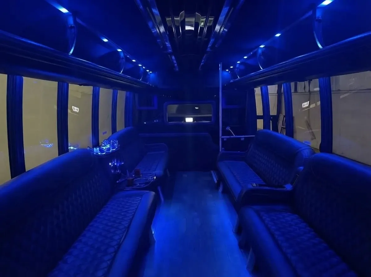 Black Ford F550 Party Bus Limousine, photo 2 for party bus rental Black Ford F550 Party Bus Limousine, photo 2 for party bus rental