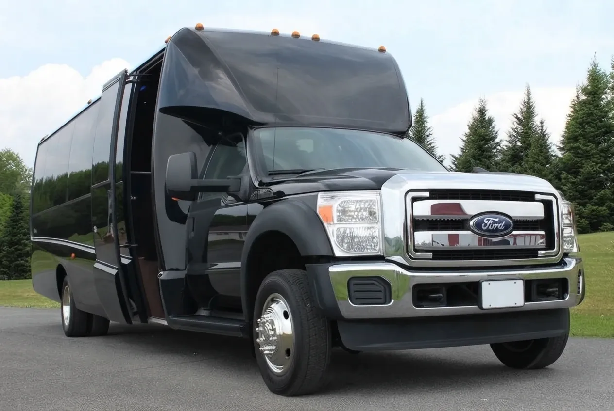 Black Ford F550 Party Bus Limousine for party bus rental Black Ford F550 Party Bus Limousine for party bus rental