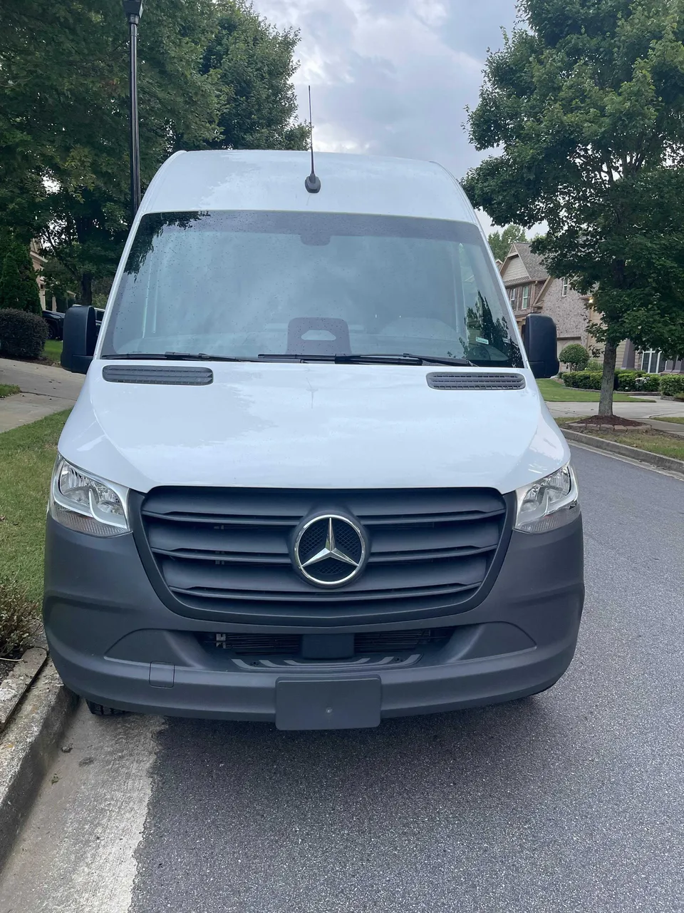 Black Ford Transit for mini coach rental in Fletcher, NC