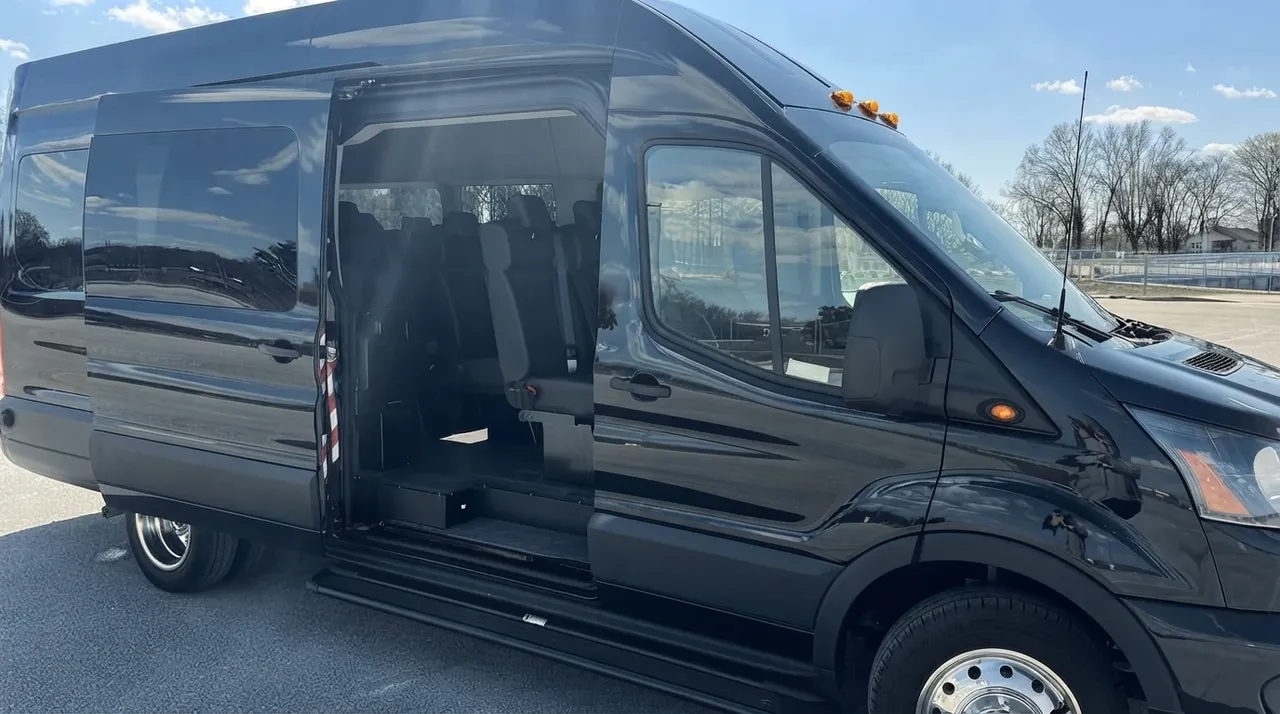 Black Ford Transit Executive for minibus rental Black Ford Transit Executive for minibus rental