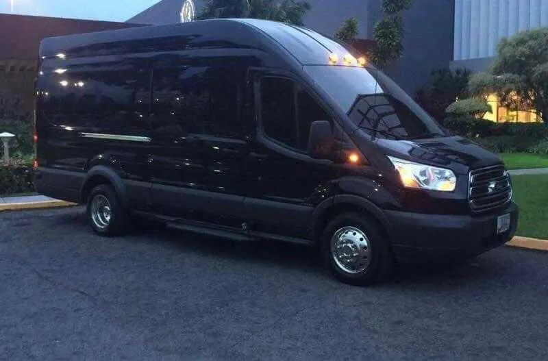 Black Ford Transit Sprinter for minibus rental Black Ford Transit Sprinter for minibus rental