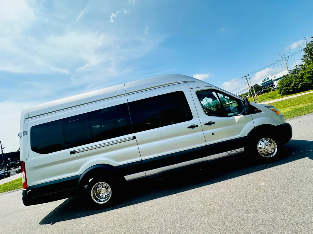 White Ford Transit VAN #2, photo 6 for mini coach rental in Peach Bottom, PA